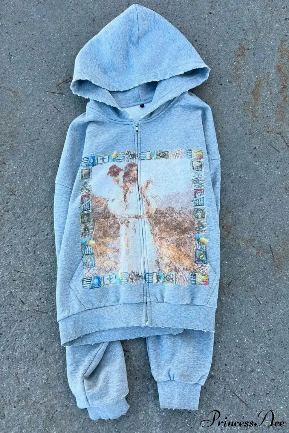 Hip-Hop Retro Printed Hoodie image 2