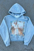Hip-Hop Retro Printed Hoodie image 1