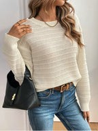 Hollow Bow Striped Long Sleeve Sweater image 6