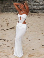 Hollow Knitted Bodycon Vacation Dress image 3