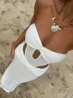 Hollow Knitted Bodycon Vacation Dress image 1