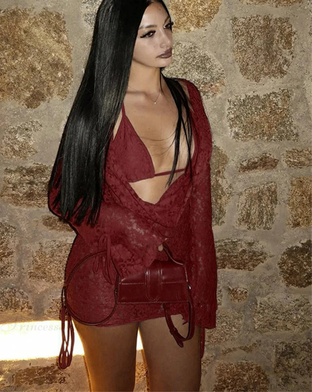 Hollow Long Sleeve Mini Dress image 4