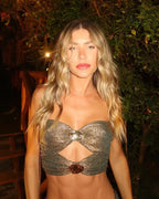 Hollow Out Backless Three Piece Swimsuit image 1