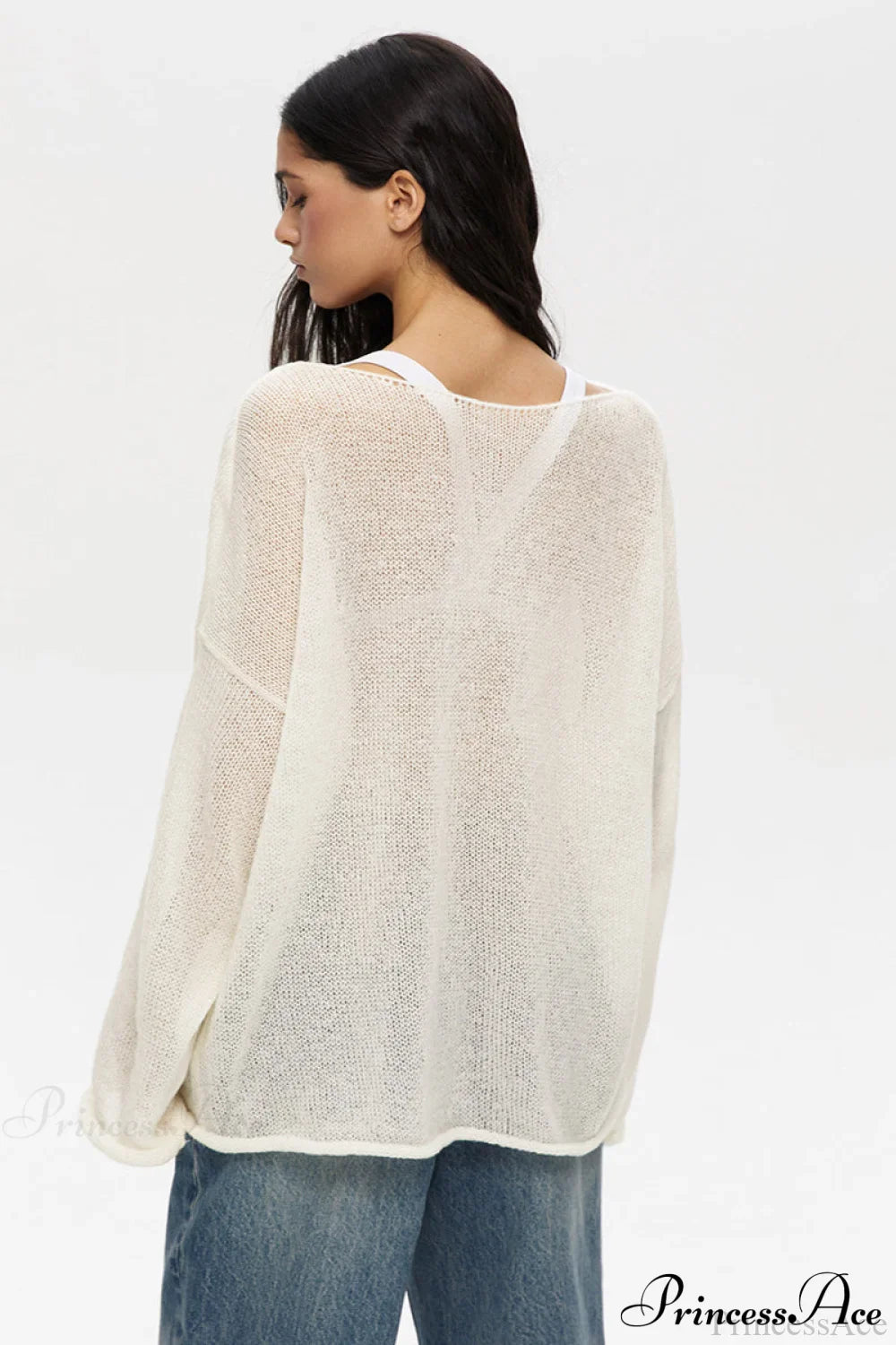 Hollow Out Bell Sleeve Knit Sweater image 11