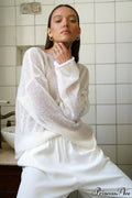 Hollow Out Bell Sleeve Knit Sweater image 1