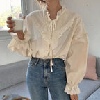 Hollow Out Elegant Casual Blouse Women Blouses image 2