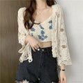 Hollow Out Elegant Long Sleeve Shrug Cardigan image 7