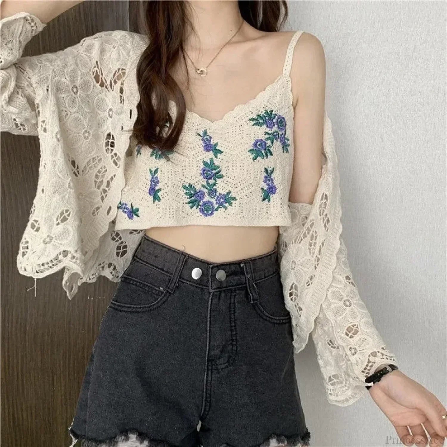 Hollow Out Elegant Long Sleeve Shrug Cardigan image 5