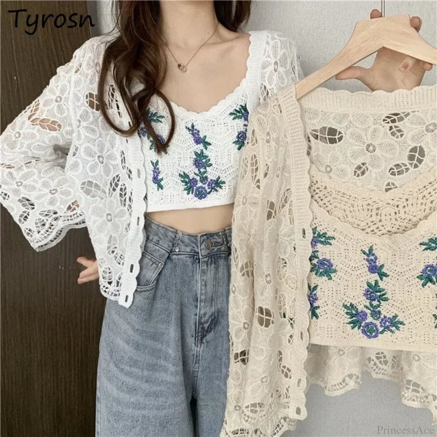 Hollow Out Elegant Long Sleeve Shrug Cardigan image 1