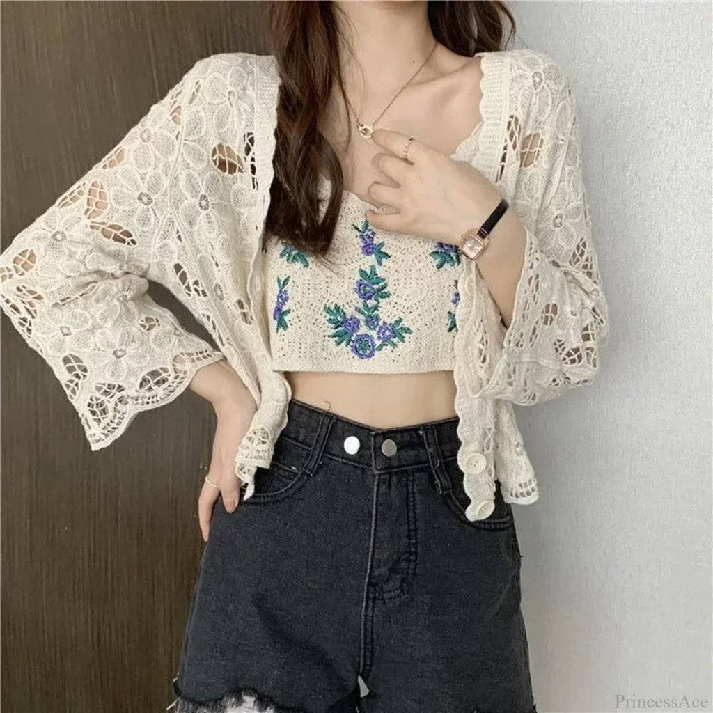 Hollow Out Elegant Long Sleeve Shrug Cardigan image 6