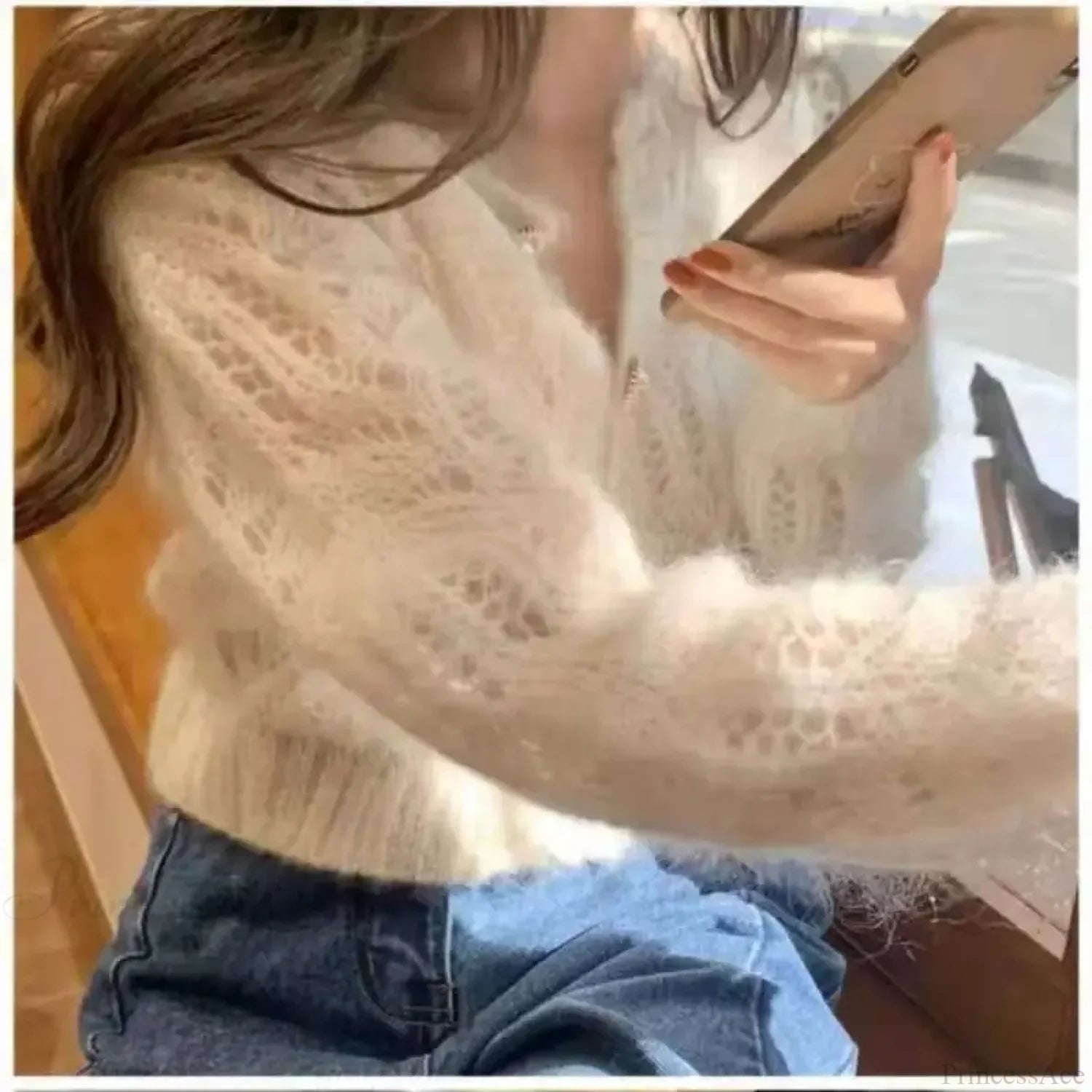 Hollow Out Elegant Vintage Long Sleeve Cardigan image 2