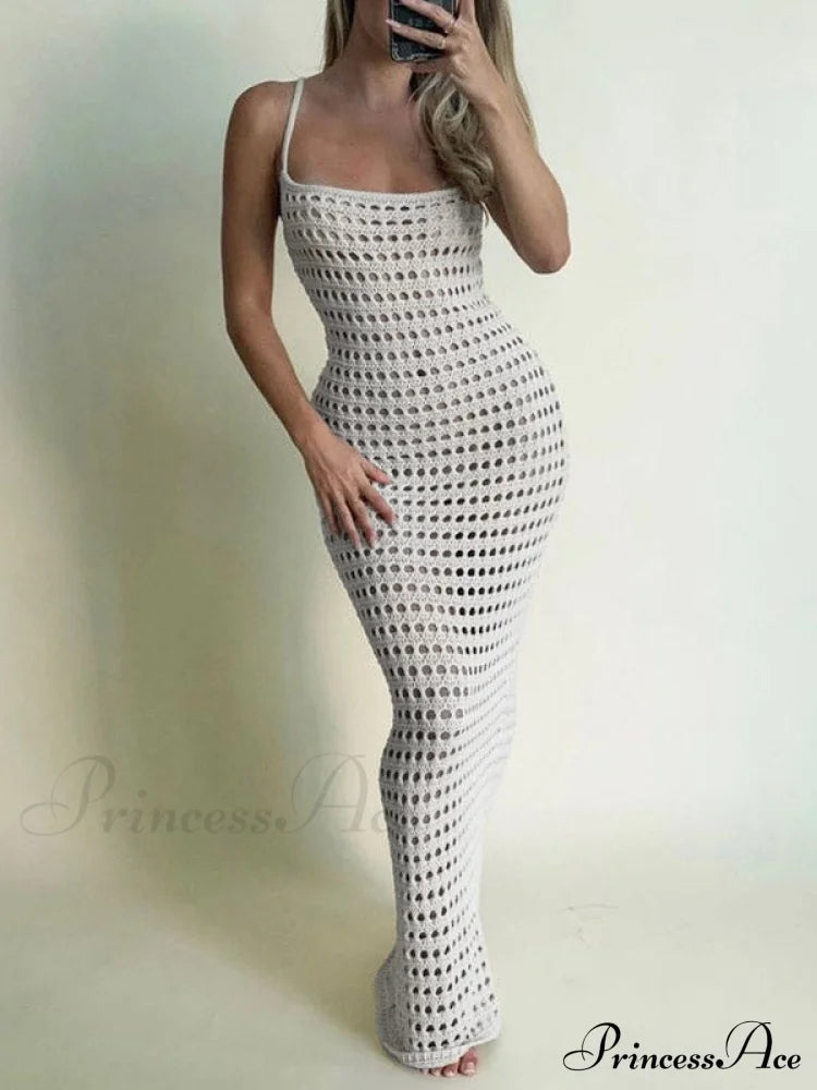 Hollow Out Graceful Bodycon Maxi Dress image 2