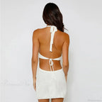 Hollow Out Knitted Slim Vacation Dress image 4
