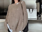 Hollow Out Lazy Style Pullover Sweater image 3