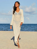 Hollow Out Long Sleeve Bikini Cover Up image 3