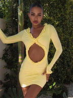 Hollow-Out Ruffled Mini Dress image 2