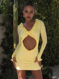 Hollow-Out Ruffled Mini Dress image 1