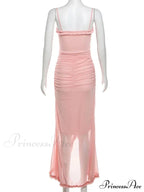 Hollow Out Ruffles Charming Strap Midi Dress image 8