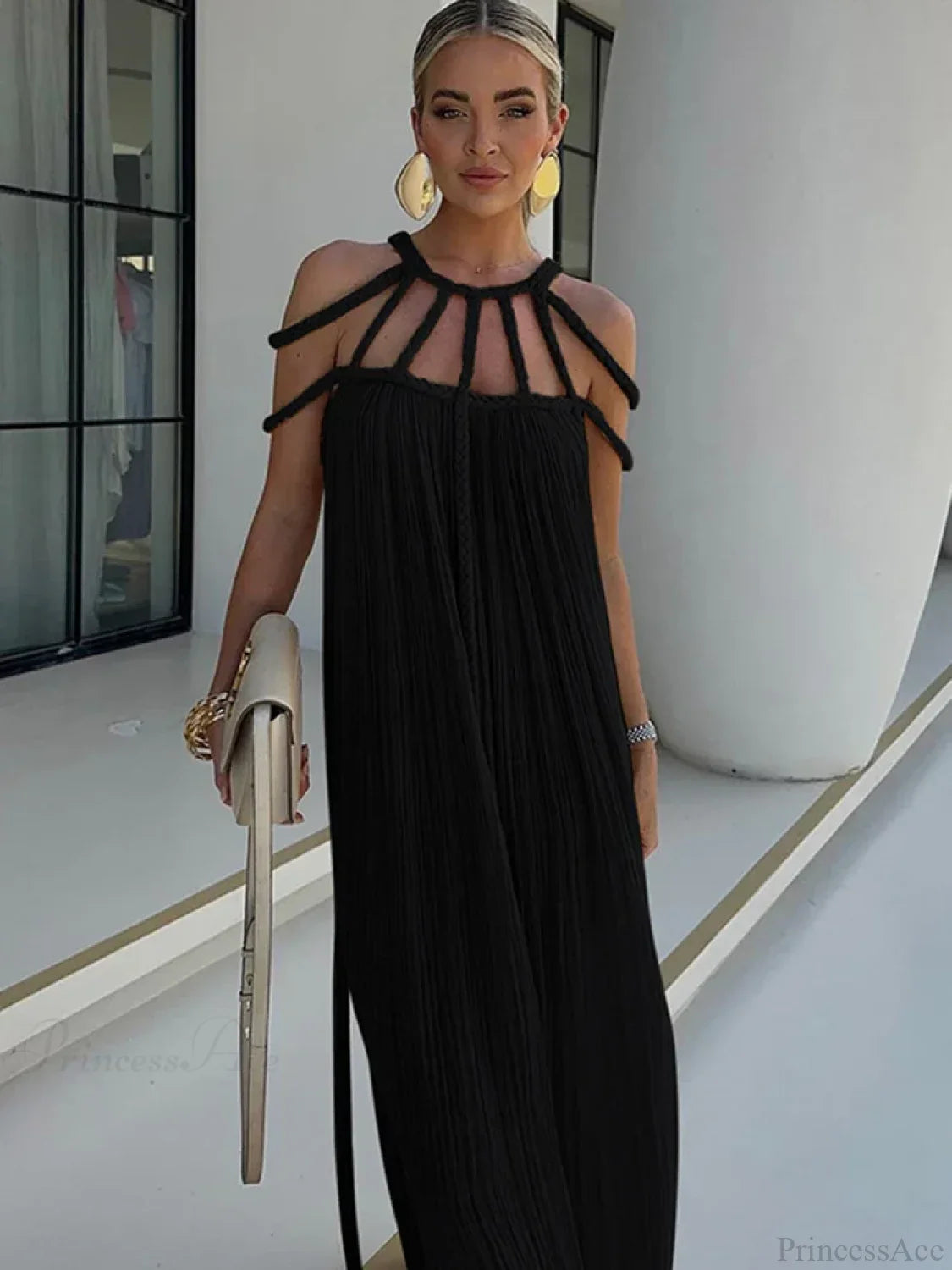 Hollow Out Sleeveless Beach Cover Up image 2