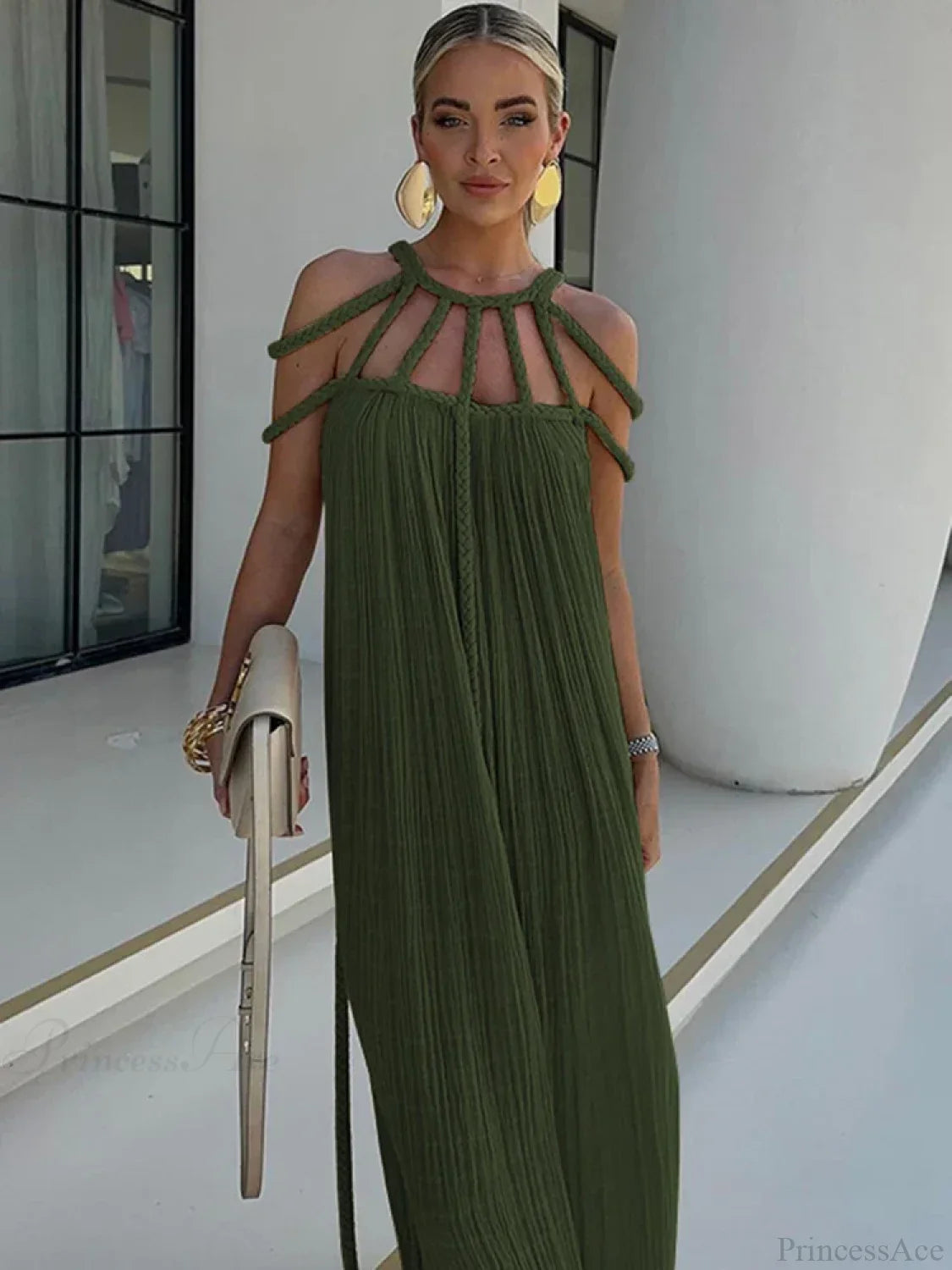 Hollow Out Sleeveless Beach Cover Up image 4