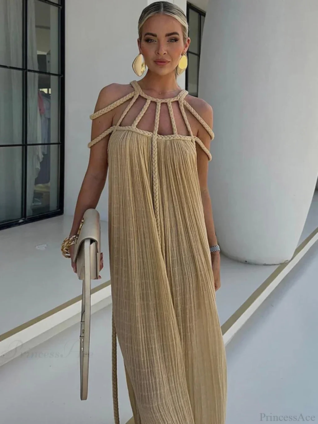 Hollow Out Sleeveless Beach Cover Up image 1