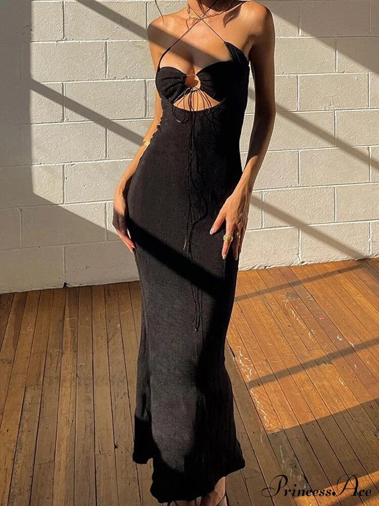Hollow Out Strapless Backless Sexy Long Dress image 4