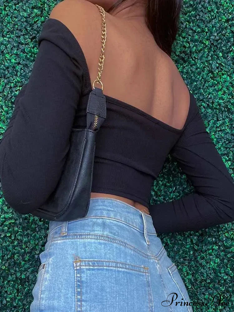 Hollow-Out V-neck Slim Ribbed Backless Tee Crop Top image 4
