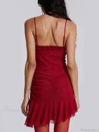 Hollow Ruffles Irregular Mini Dress image 2