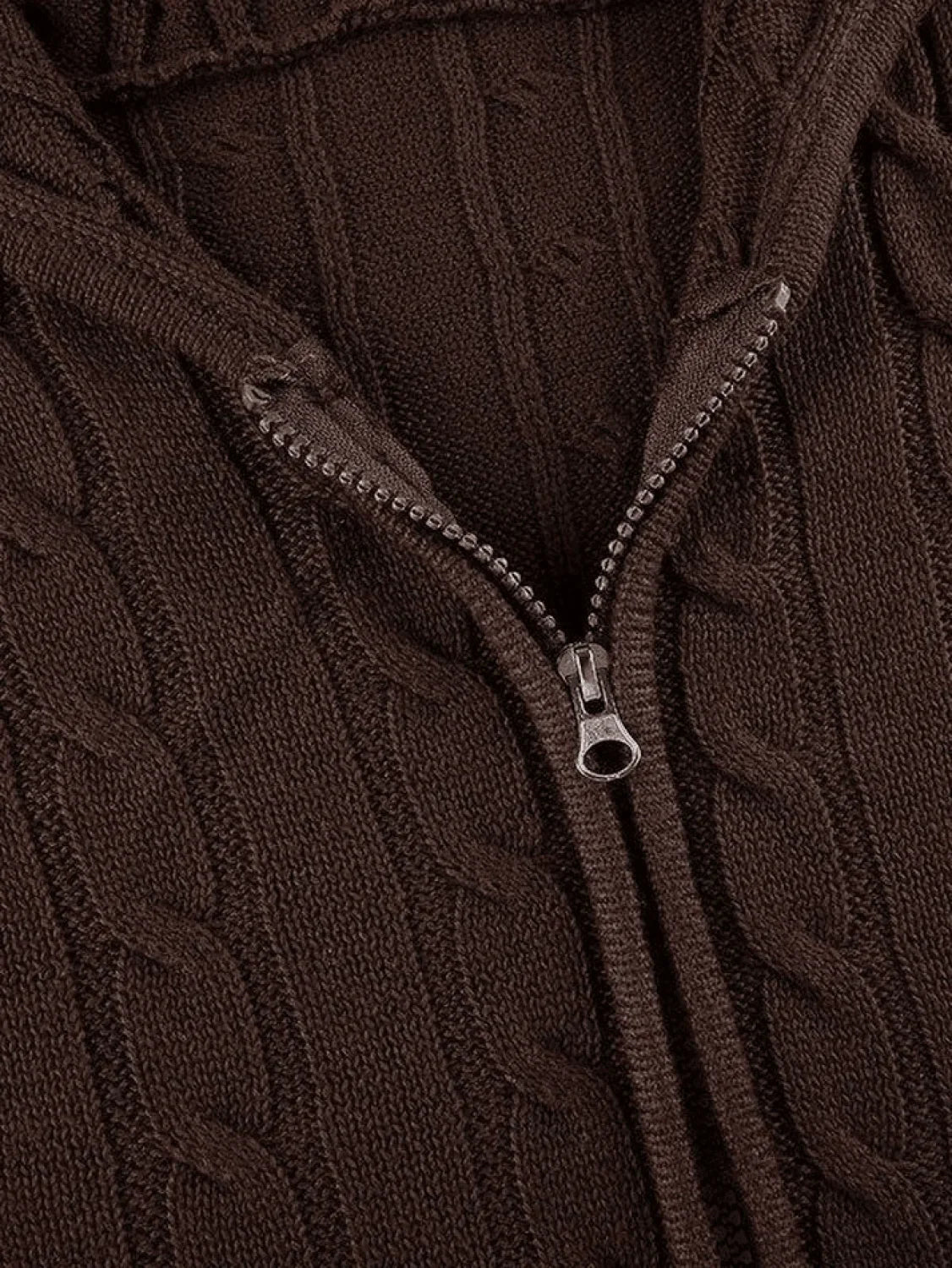 Hooded Button Graceful Front Knit Cardigan image 7