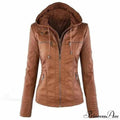 Hooded Leather Jacket image 1