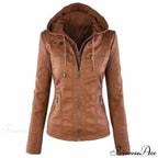 Hooded Leather Jacket image 1