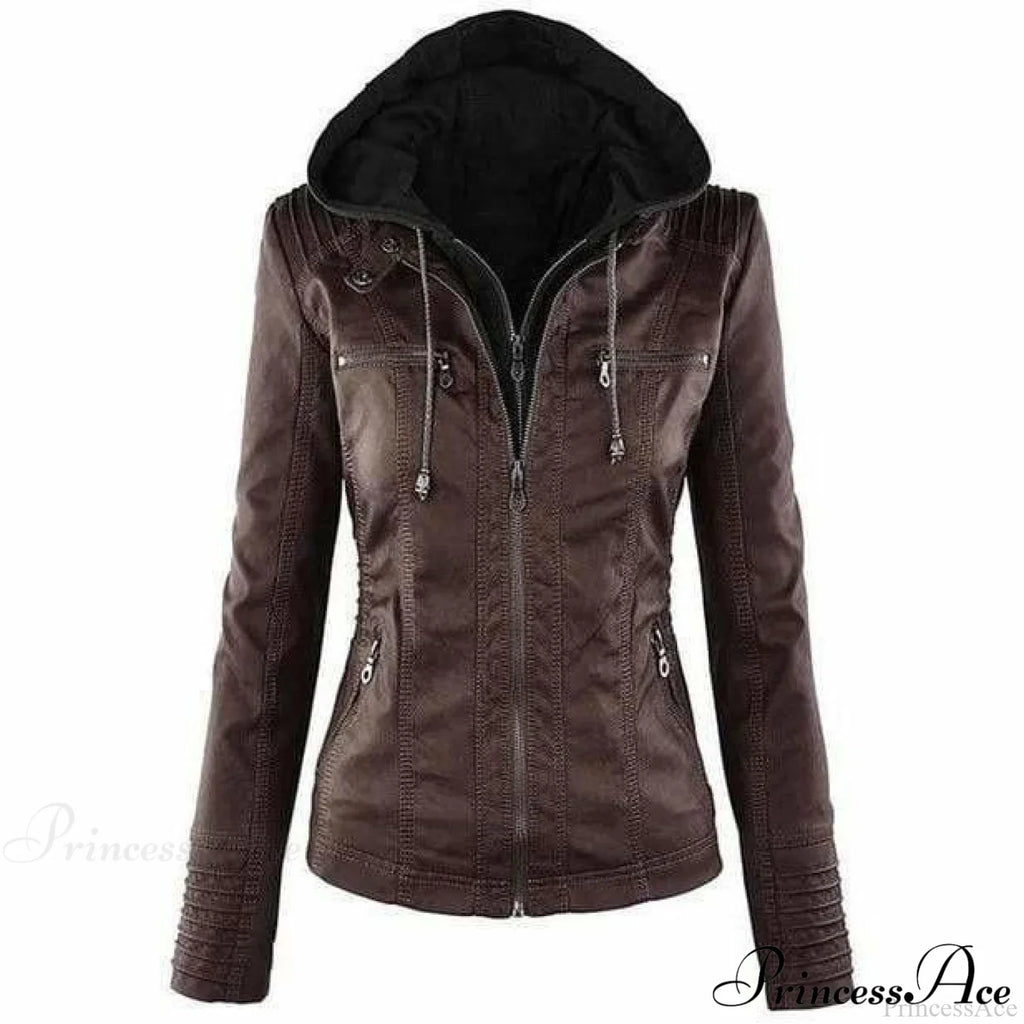 Hooded Leather Jacket image 4