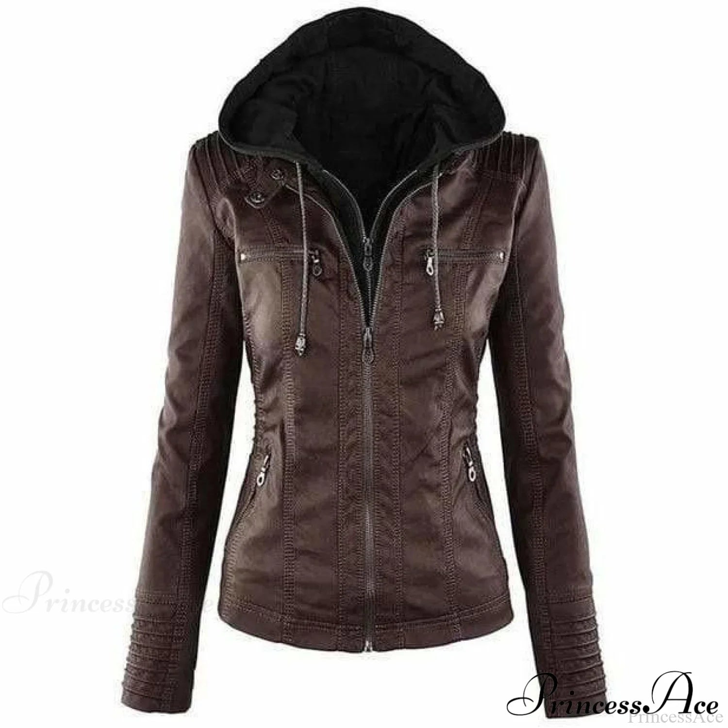 Hooded Leather Jacket image 4
