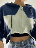 Hooded Solid Color Trendy Casual Sweatshirt Dress image 1