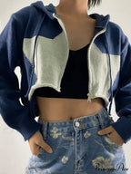 Hooded Solid Color Trendy Casual Sweatshirt Dress image 3