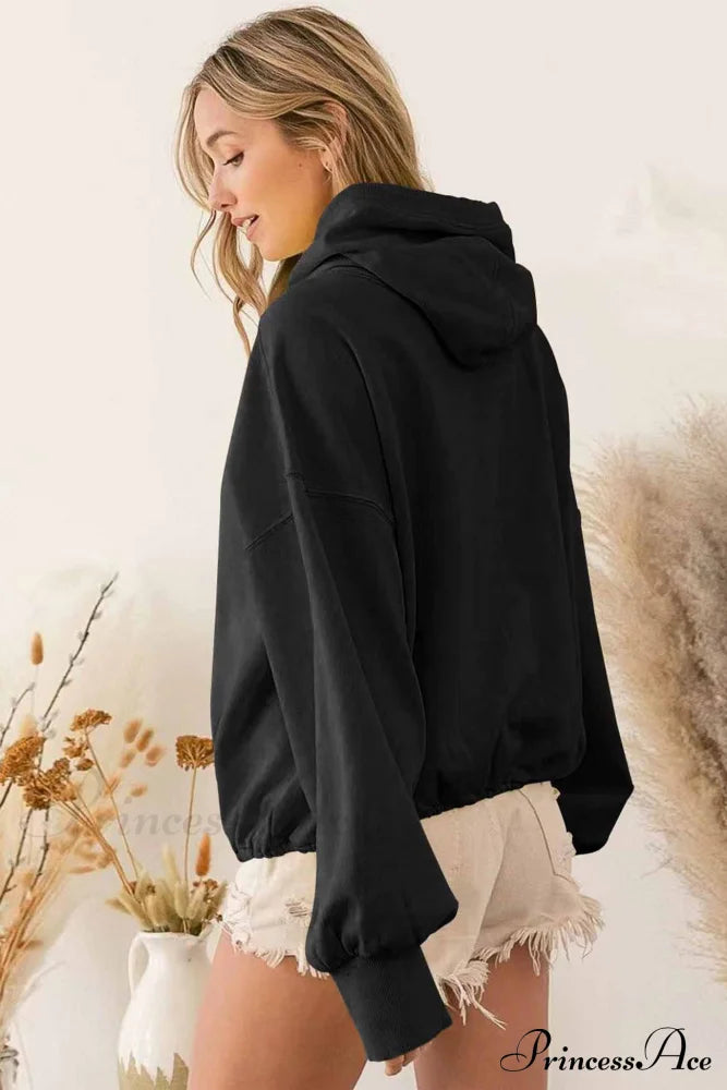 Hooded Sweatshirt with Zipper Pocket and Drawstring image 4