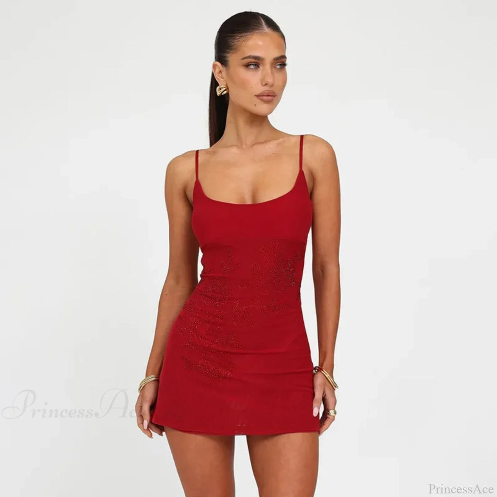 Hot Diamond Backless Vacation Dress image 2