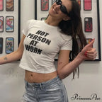 Hot Person At Charming Work Graphic Tee image 4