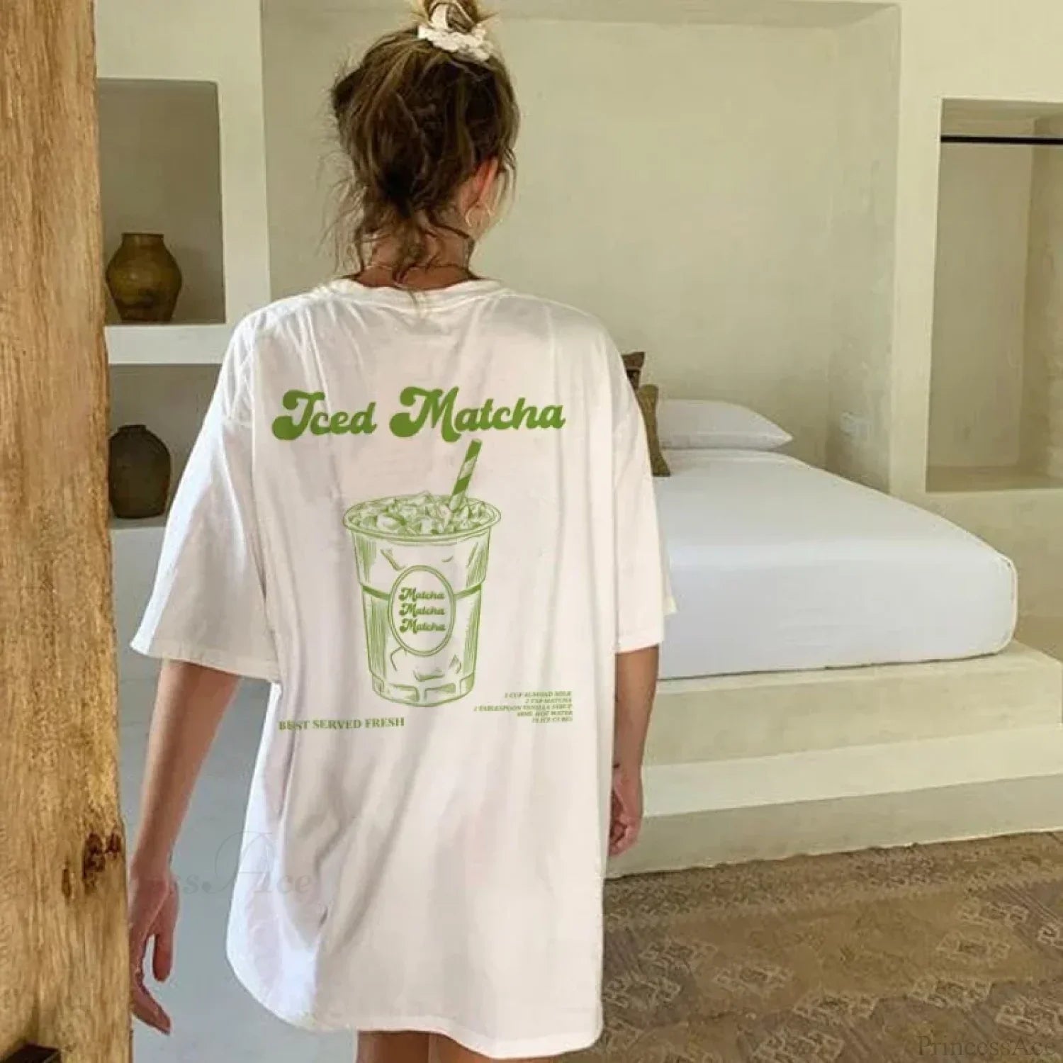Iced Matcha Lover Retro T-shirt image 1