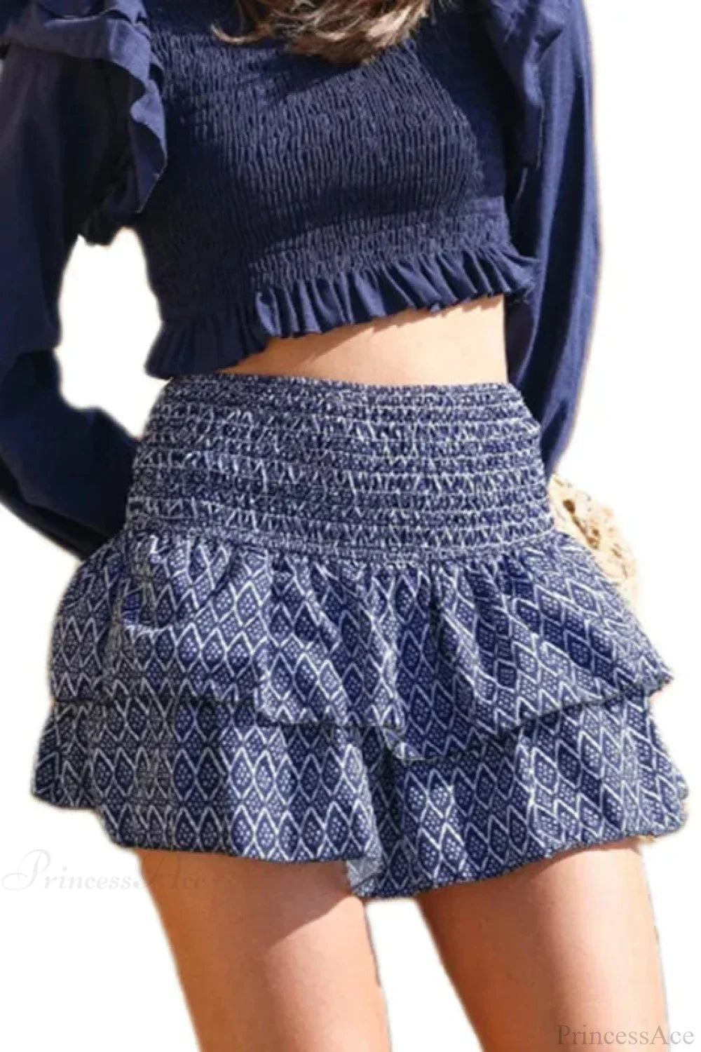Indie Graphic Ruffle Pleated Skirt image 3