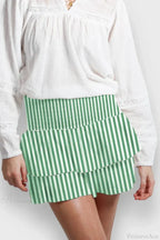 Indie Graphic Ruffle Pleated Skirt image 8