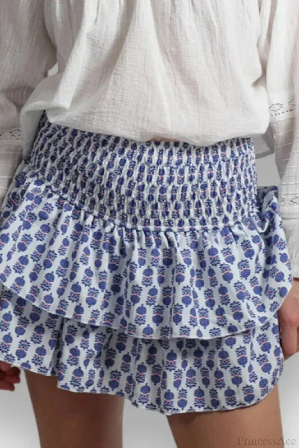 Indie Graphic Ruffle Pleated Skirt image 5