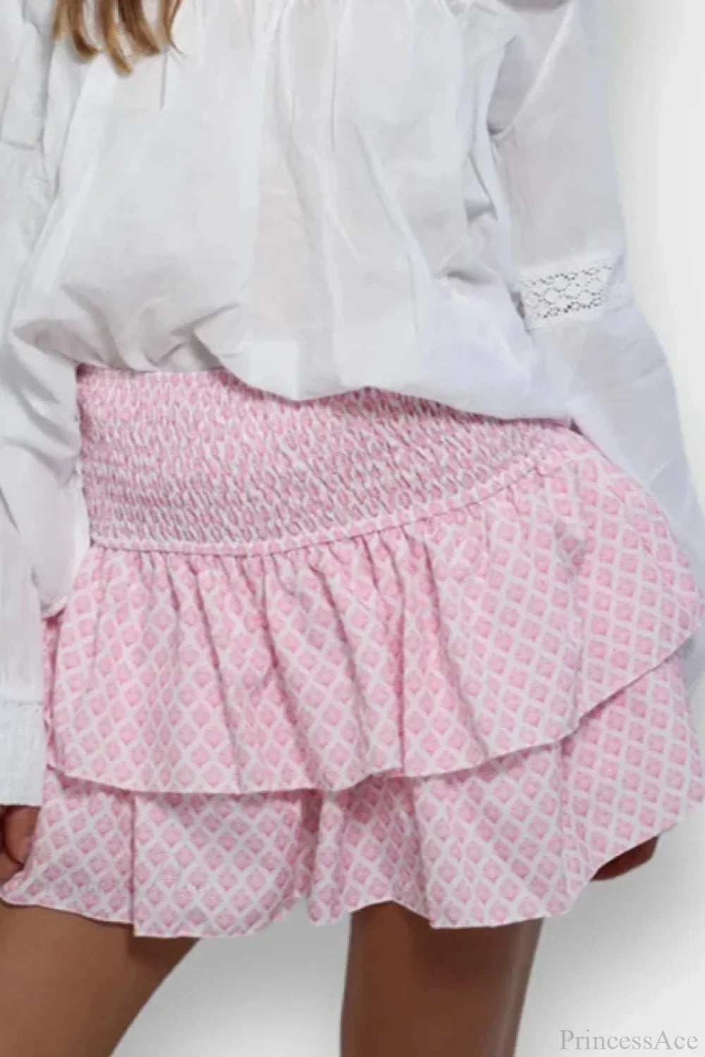 Indie Graphic Ruffle Pleated Skirt image 1