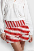 Indie Graphic Ruffle Pleated Skirt image 7