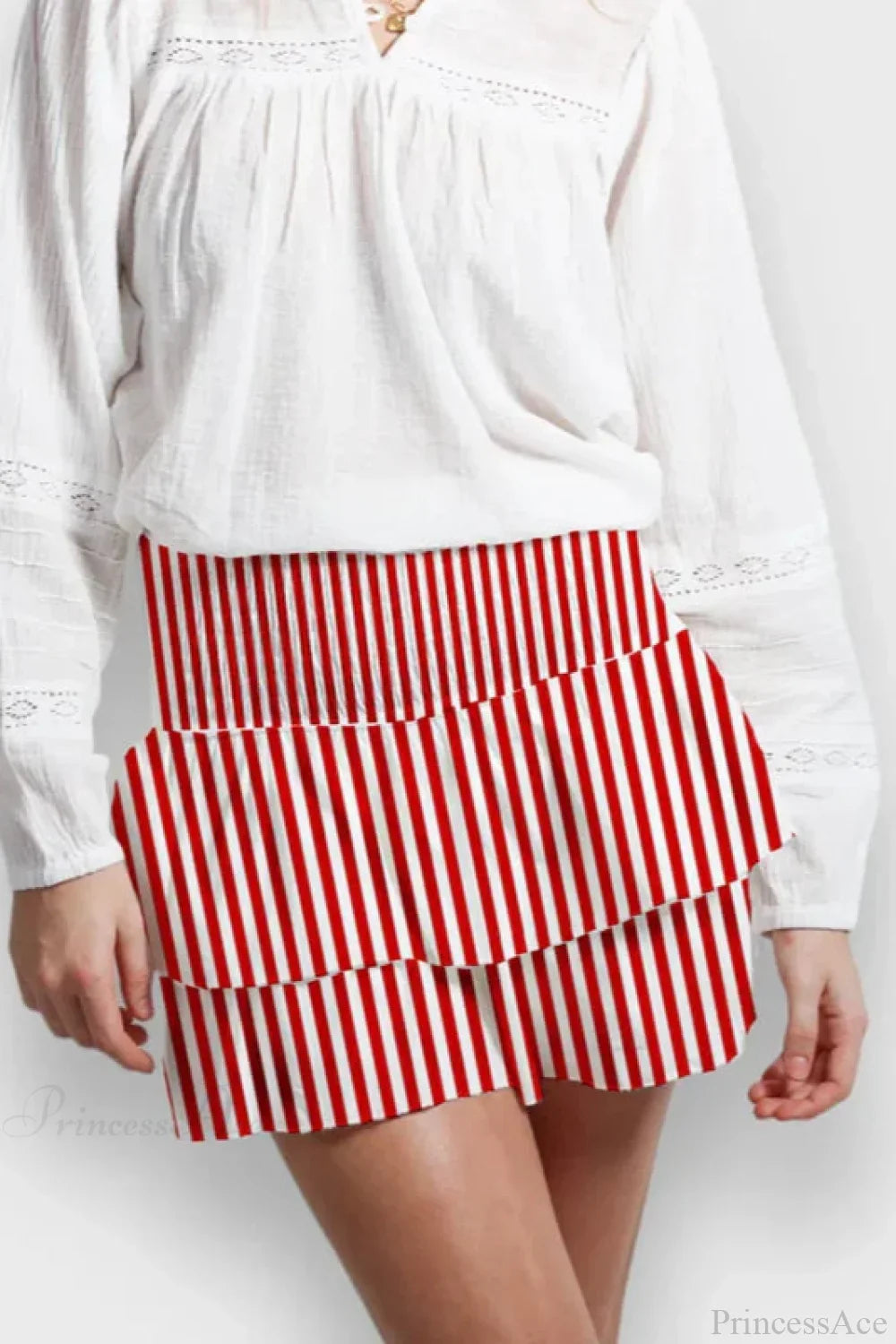 Indie Graphic Ruffle Pleated Skirt image 7