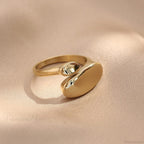 Ins Fashion Minimalist Style Irregular Open Rings image 2