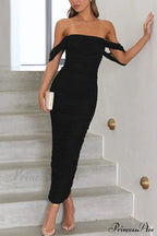 Intergalactic Off Stylish Shoulder Maxi Dress image 12