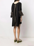 Irregular Backless Embroidery Beach Boho Dress image 5