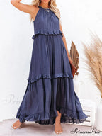Irregular Cake Stylish Sleeveless Maxi Dress image 5