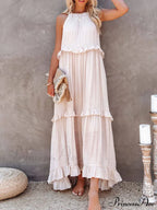 Irregular Cake Stylish Sleeveless Maxi Dress image 10